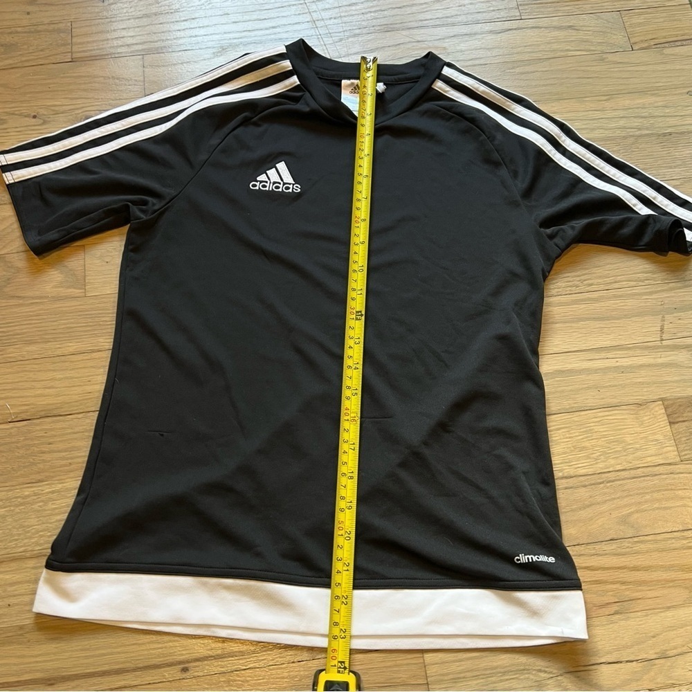 Adidas black and white crew neck tee - Picture 4 of 5